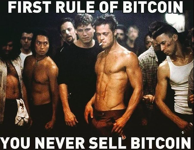 never sell bitcoin