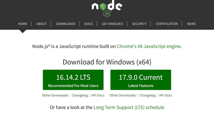 node js